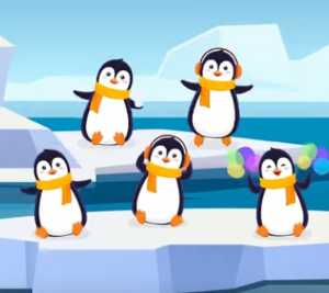 cantec pinguini pe gheata