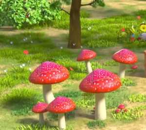 cantec pe o ciupercuta mare