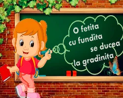 Poezia O fetiță cu fundiță se ducea la grădiniță