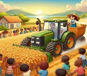 Am la fermă un tractor