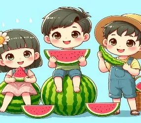 Ghicitori despre pepene verde, roșu și galben